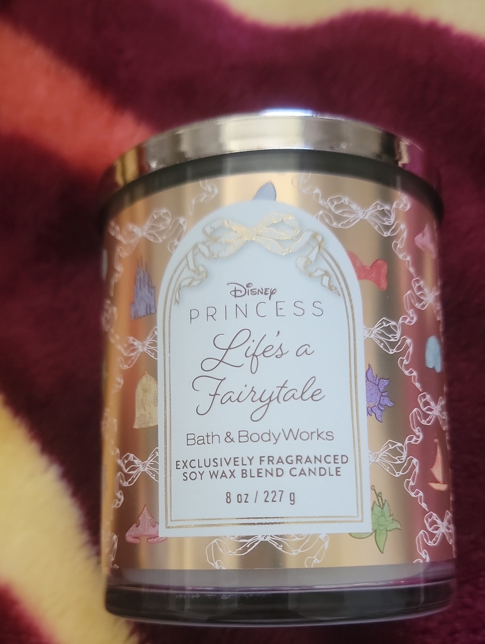 Bath & Body Works Disney Princess "Life's a Fairytale" Soy Candle - Rose Gold